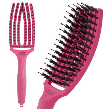 Fingerbrush Care Iconic Boar&Nylon Hot Pink M – izliekta jonu suka