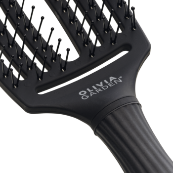 FINGERBRUSH Care Iconic Double bristles black M – double bristle ionic brush