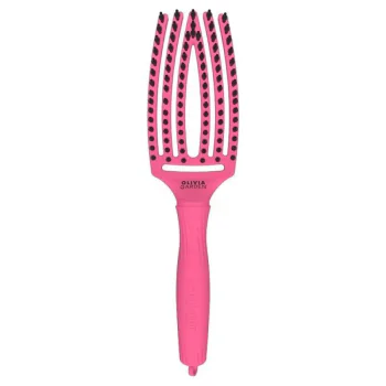 Fingerbrush Care Iconic Boar&Nylon Hot Pink M – curved ionic brush
