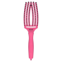Fingerbrush Care Iconic Boar&Nylon Hot Pink M – curved ionic brush